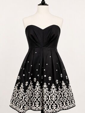White House Black Market Black Strapless Dress